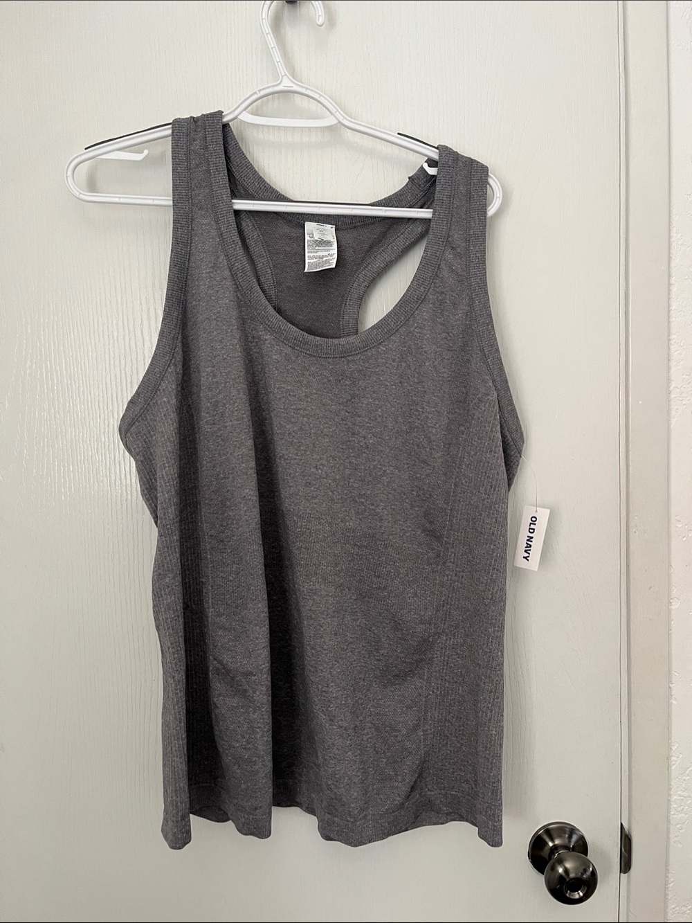 Old Navy Women's Charcoal Active Wear Racerback Tank Top
